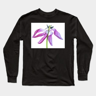 Aged Pink Tulip Backlit Long Sleeve T-Shirt